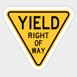Retro Yield Sign 1 (new) Sticker